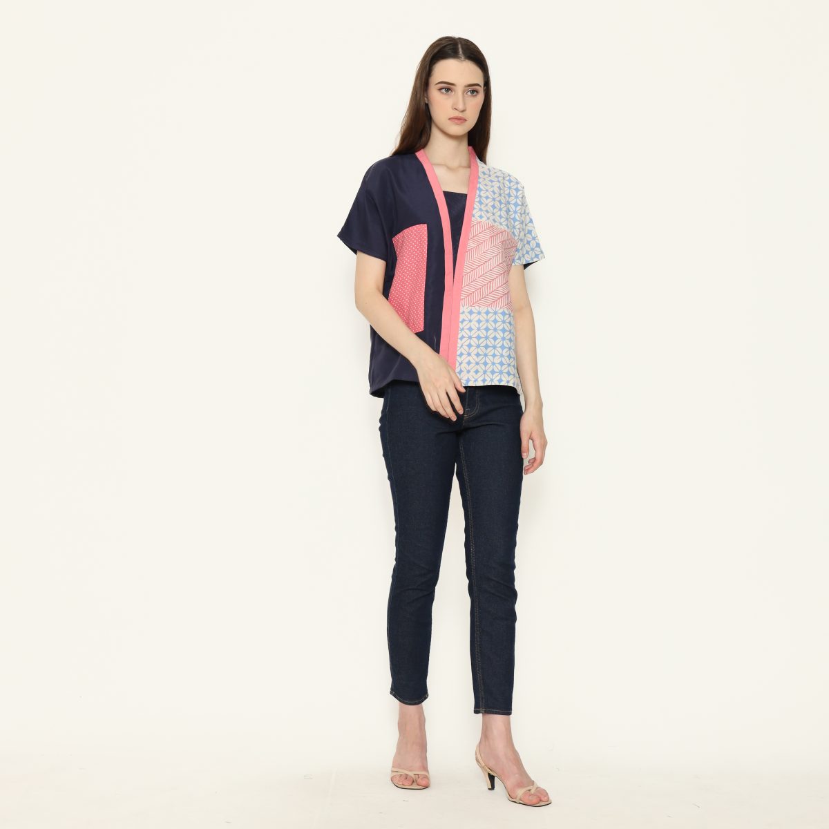 Daneli Blouse Blue Pink - Image 8