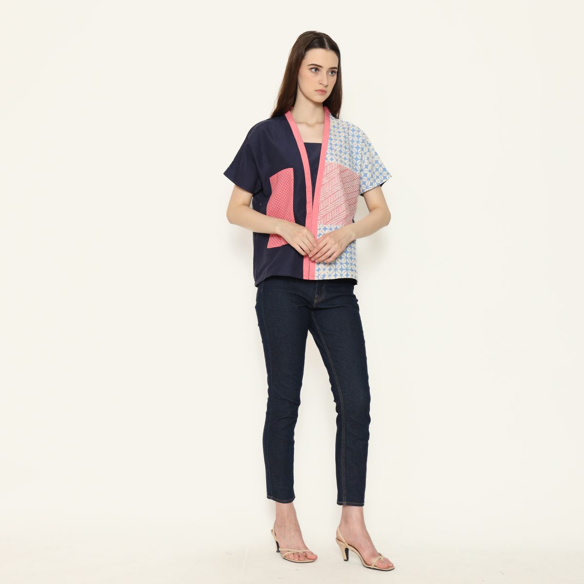 Daneli Blouse Blue Pink - Image 12