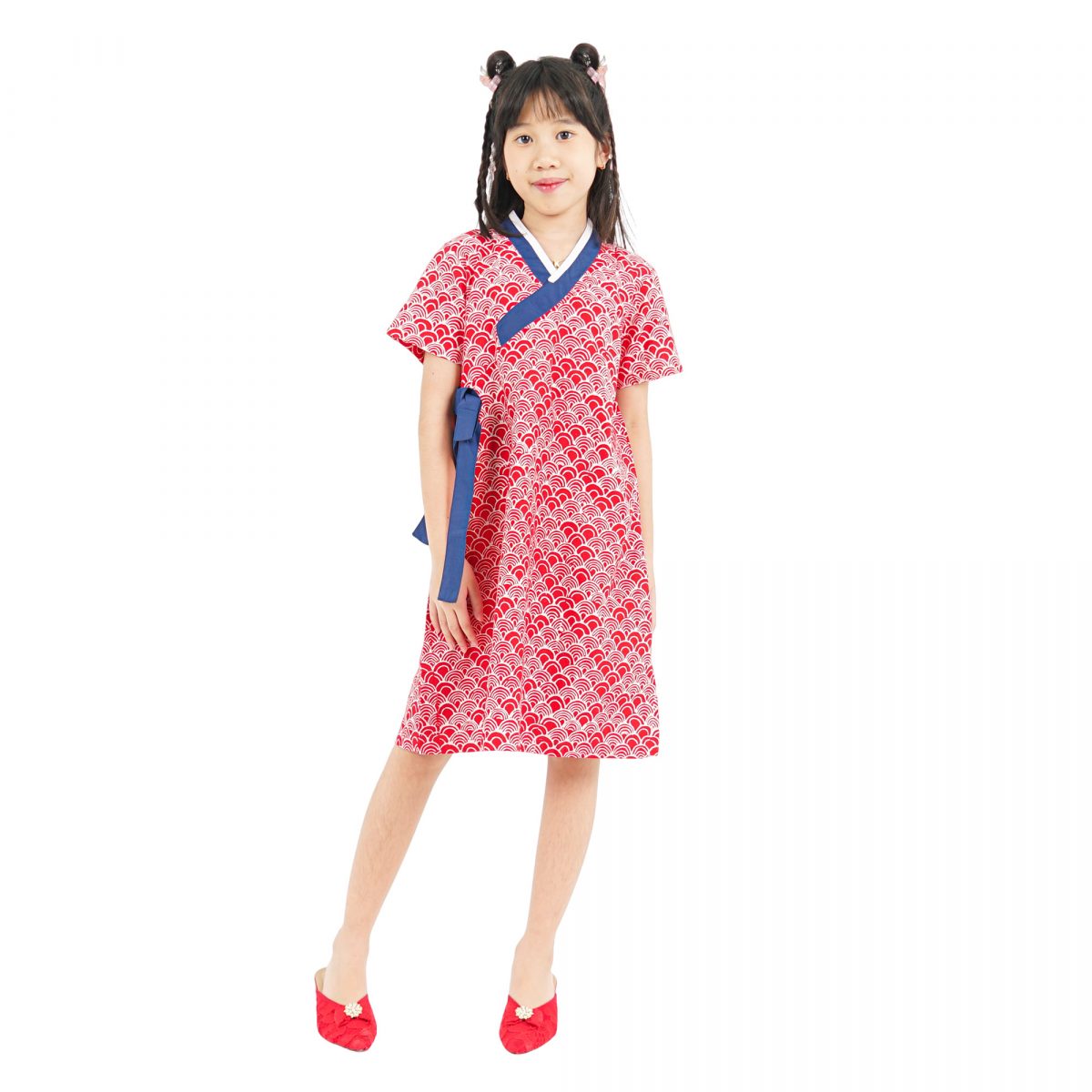 Keiko Dress Kids Red - Image 6