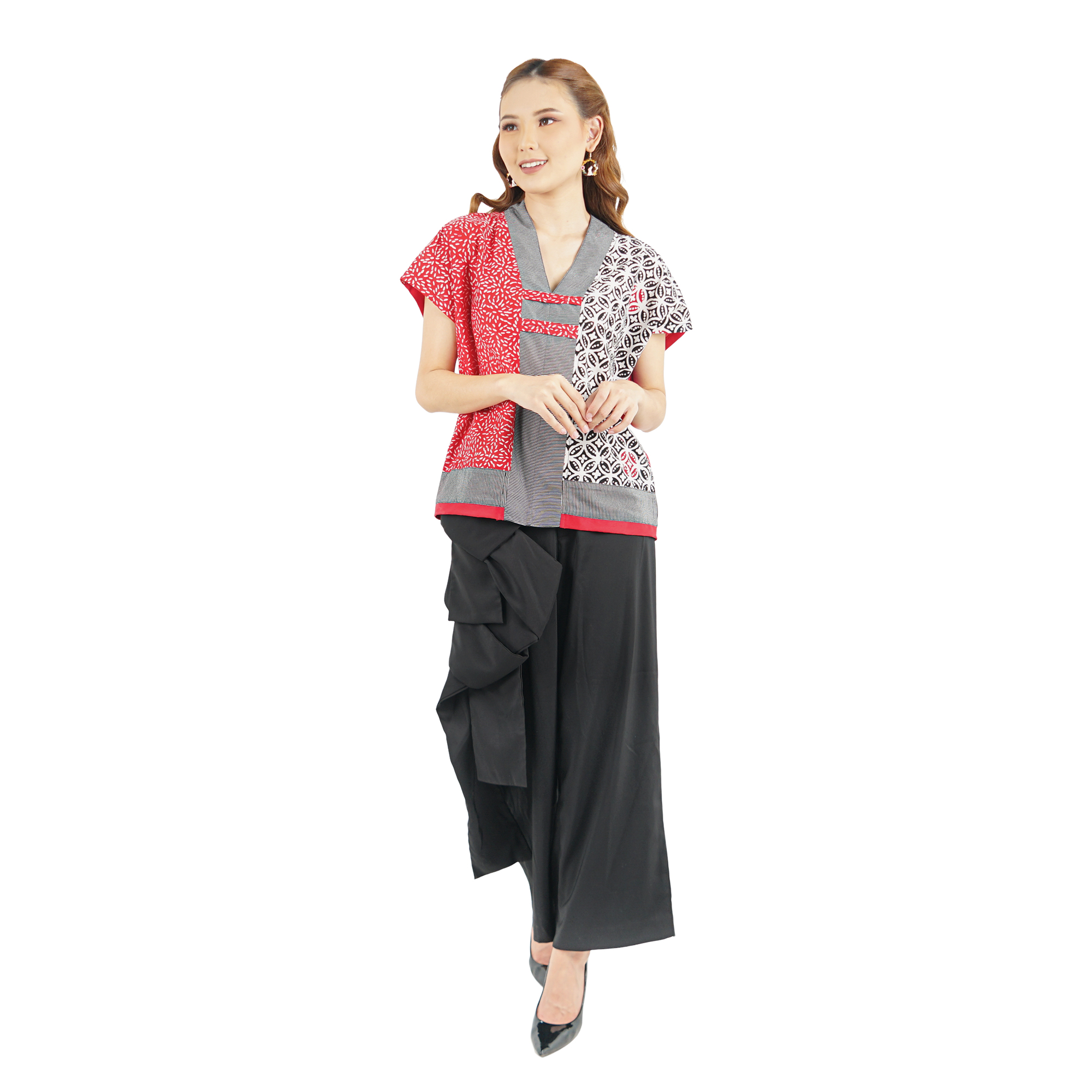 Inara Blouse Kawung Black - Image 6