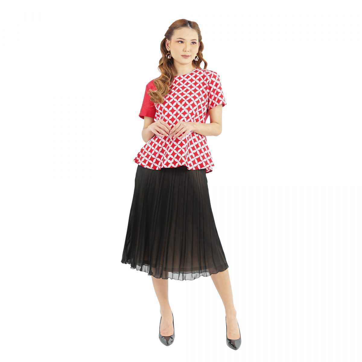 Lotus Blouse Red - Image 6