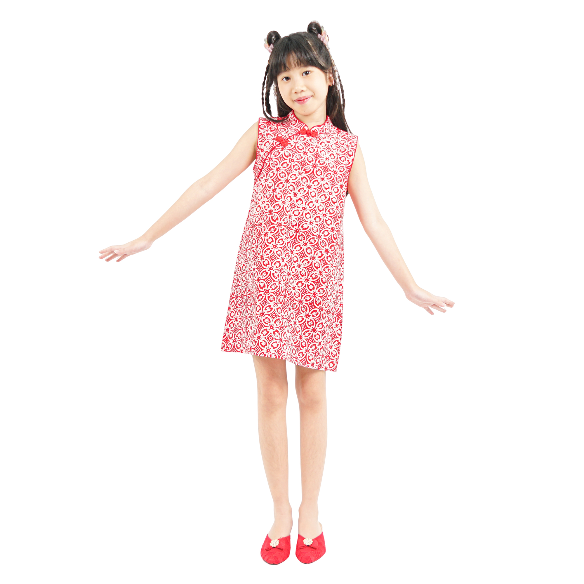 Shang Chi Dress Kids Red - Image 6