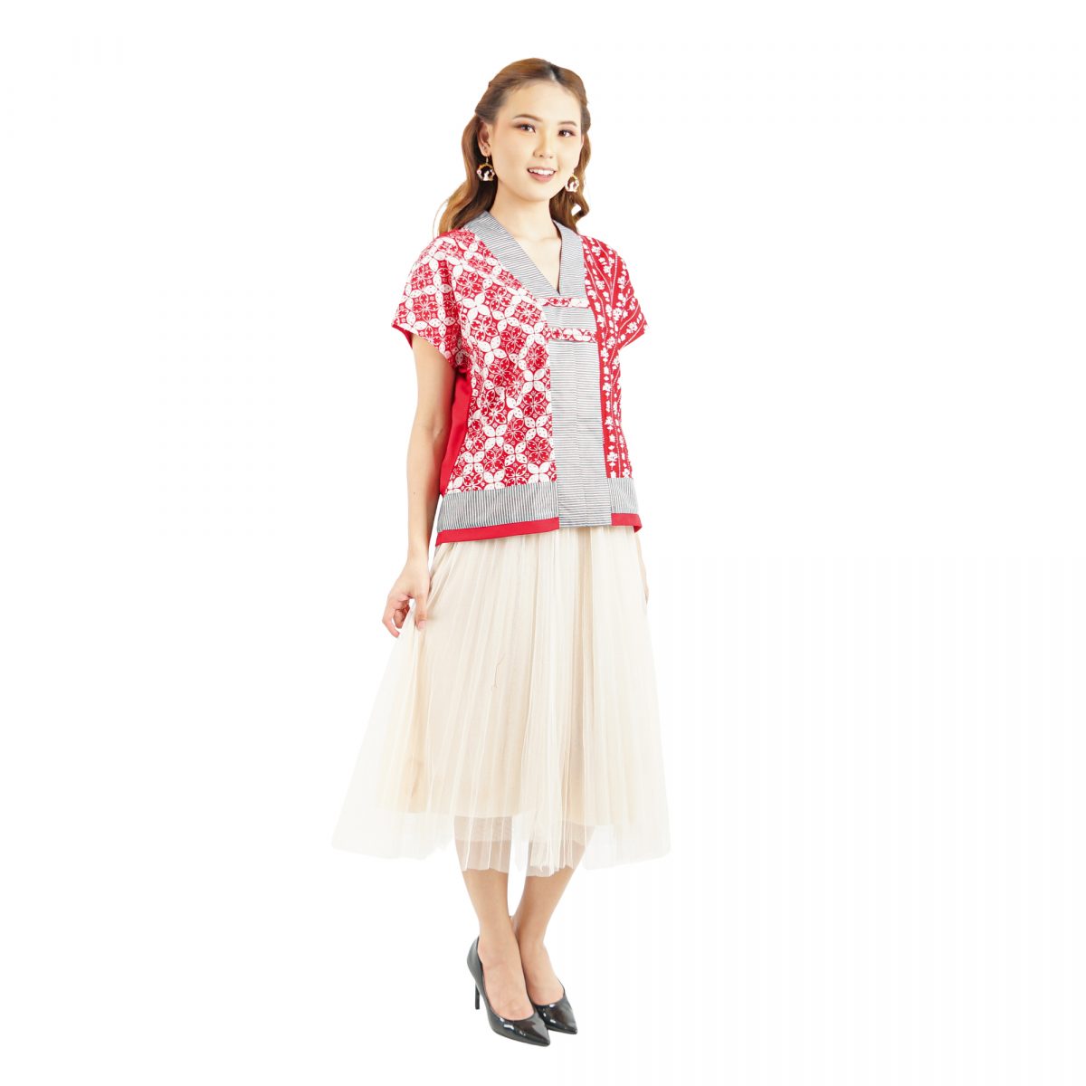 Inara Blouse Kawung Red - Image 3