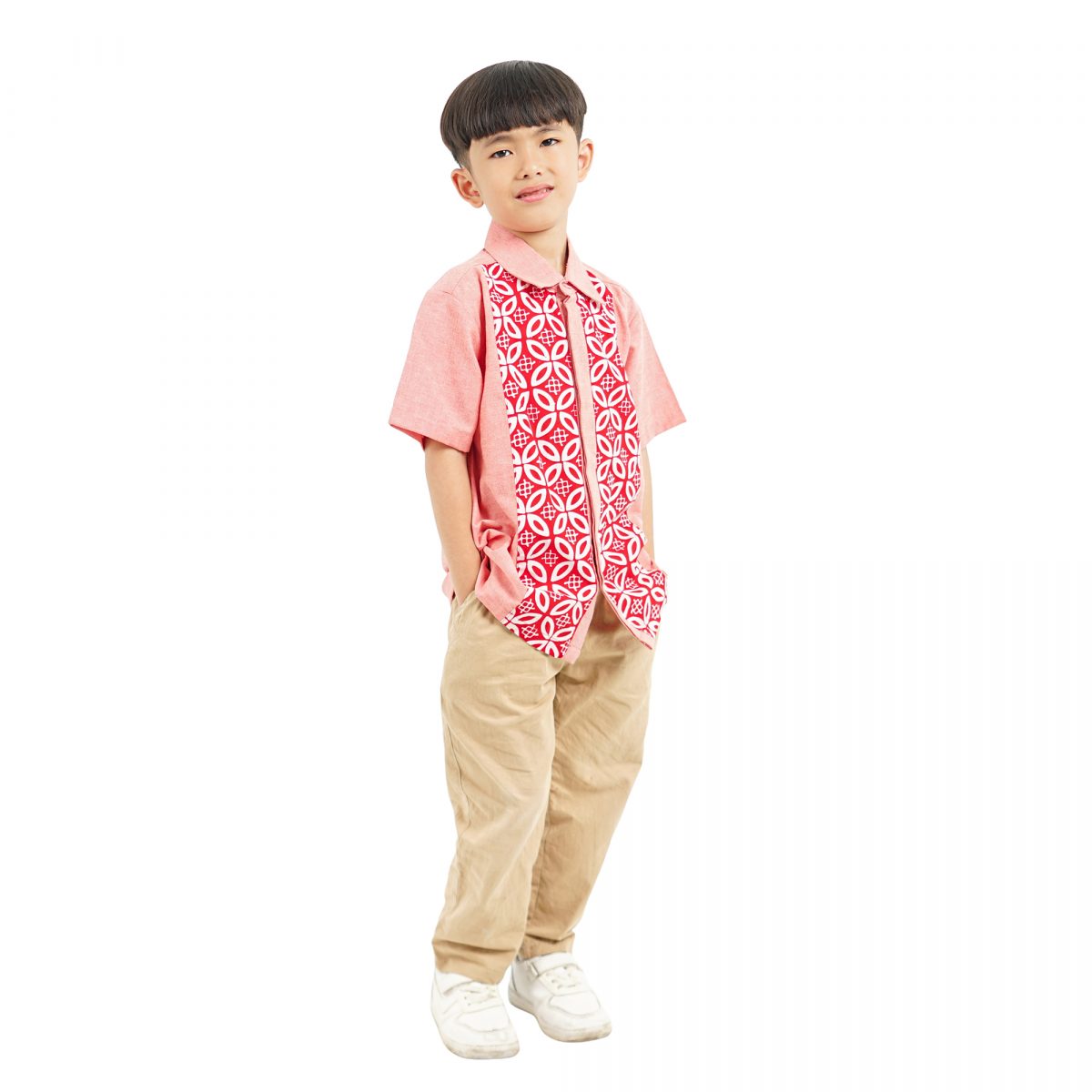 Leon Shirt Kids Red - Image 3