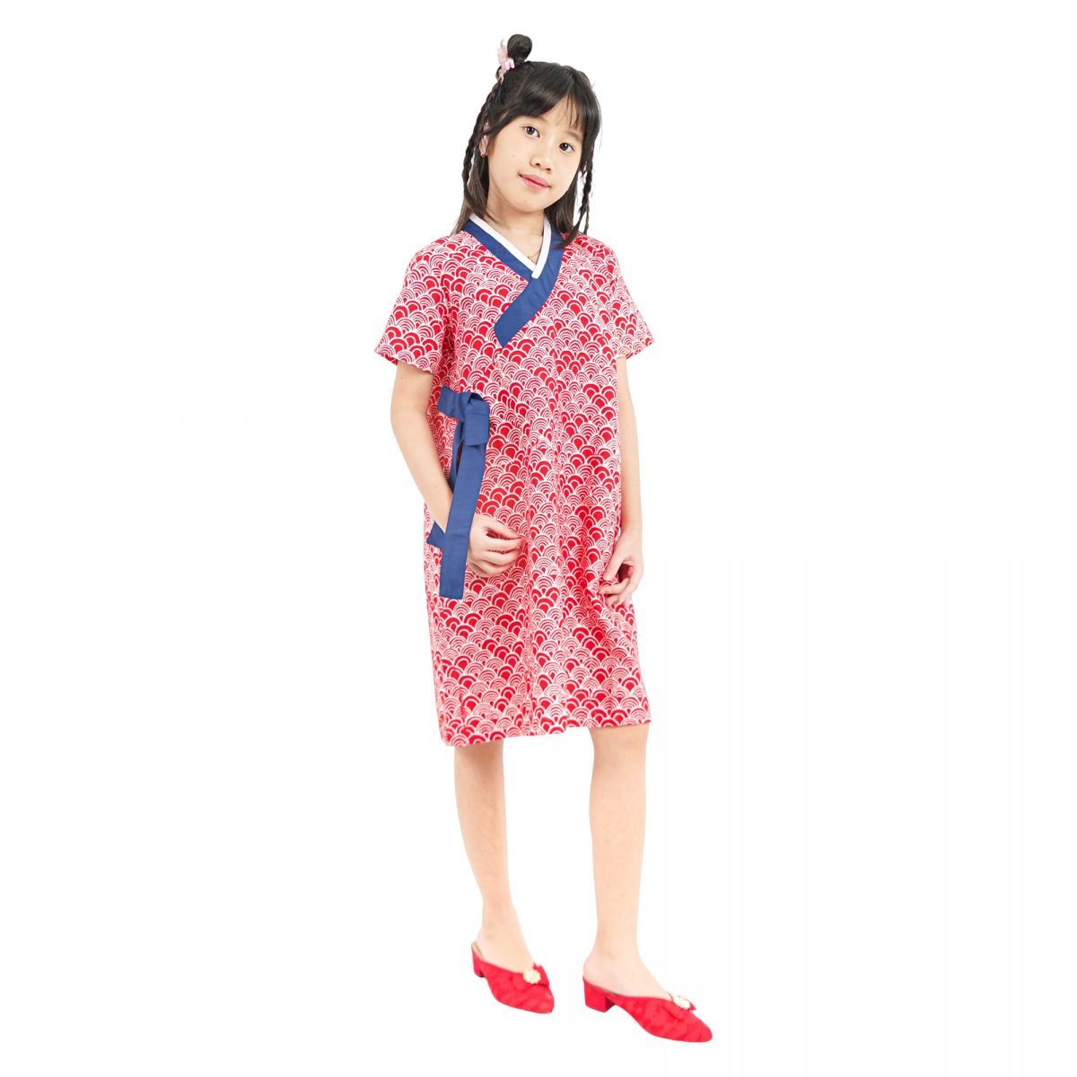 Keiko Dress Kids Red - Image 3