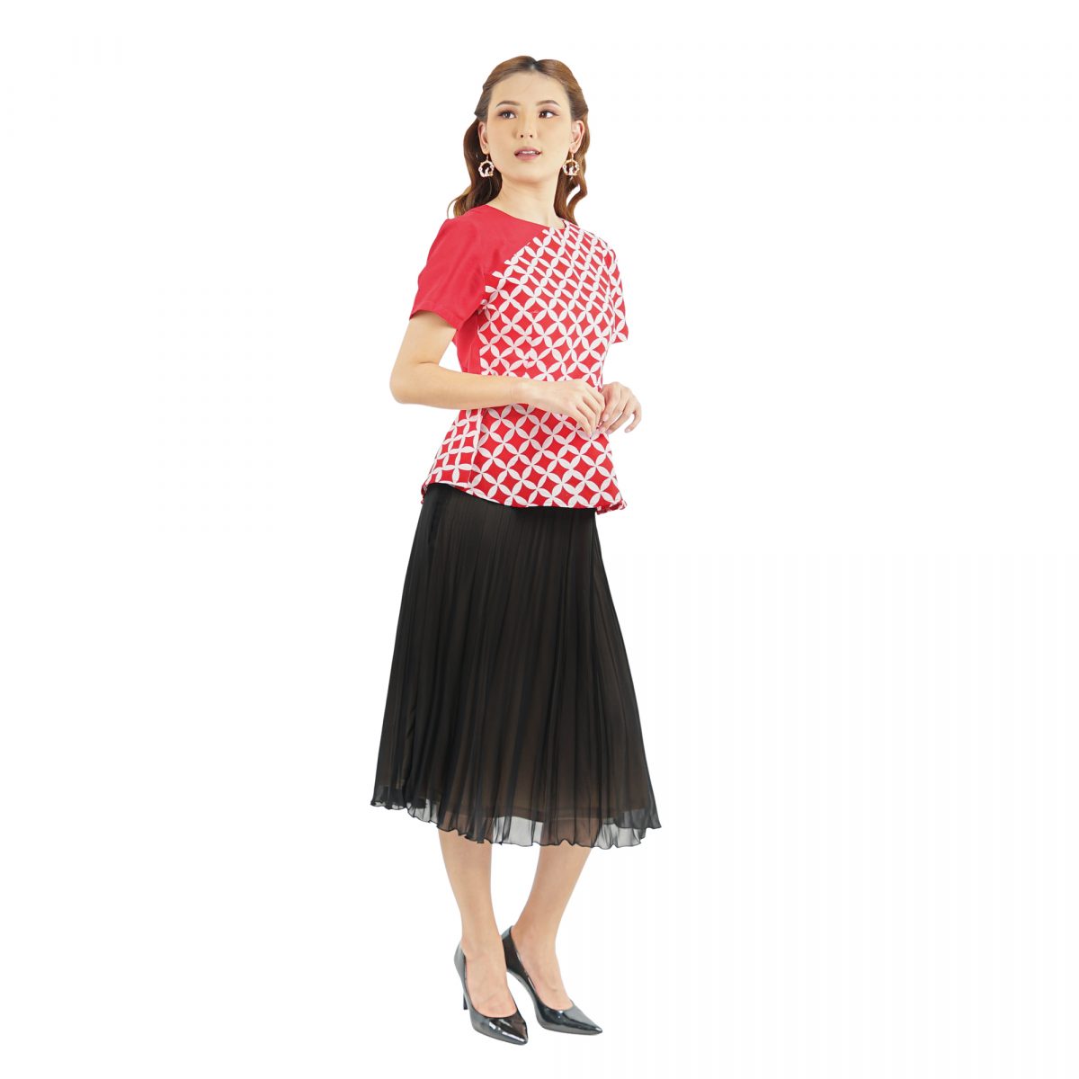 Lotus Blouse Red - Image 4