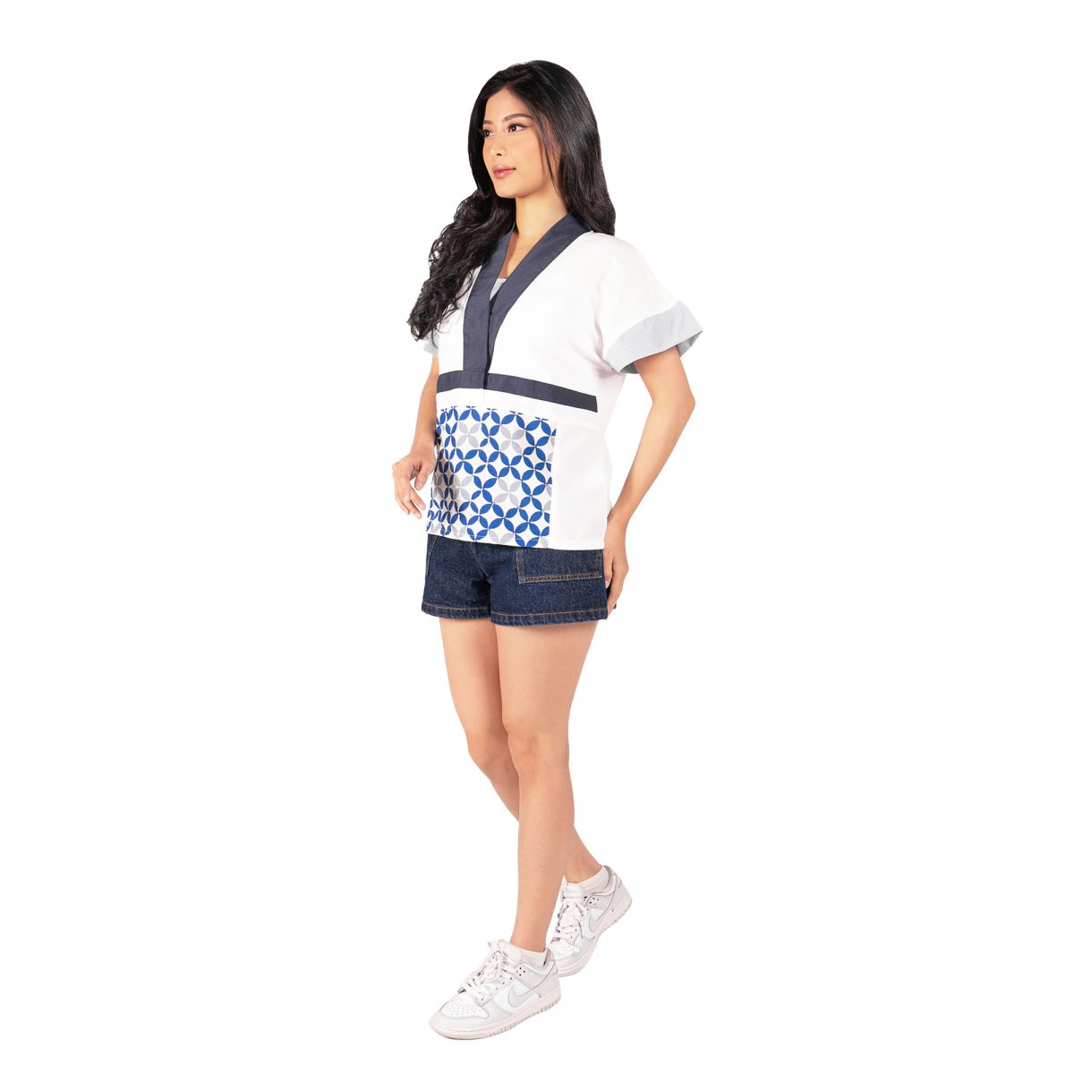 Akari Blouse Cream Blue - Image 3