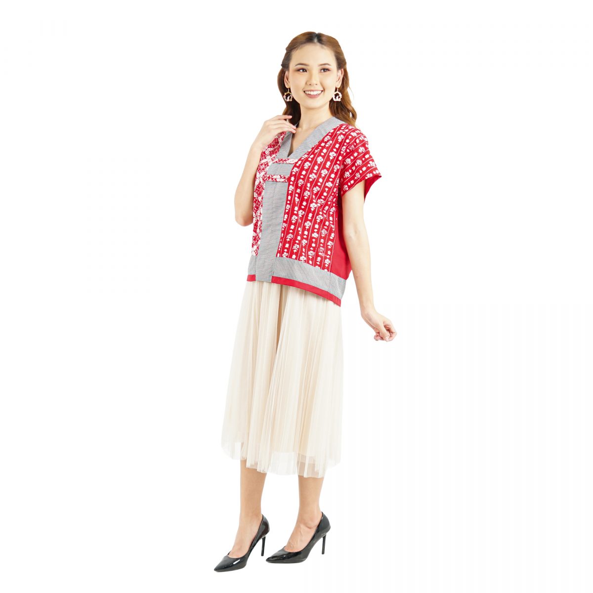 Inara Blouse Kawung Red - Image 4