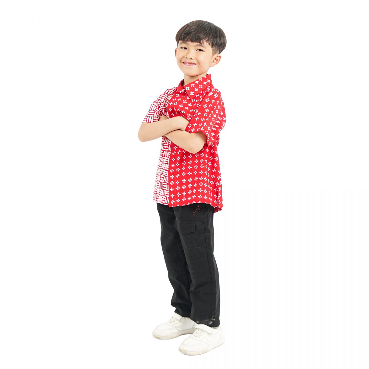 Carlo Shirt Kids Red - Image 4