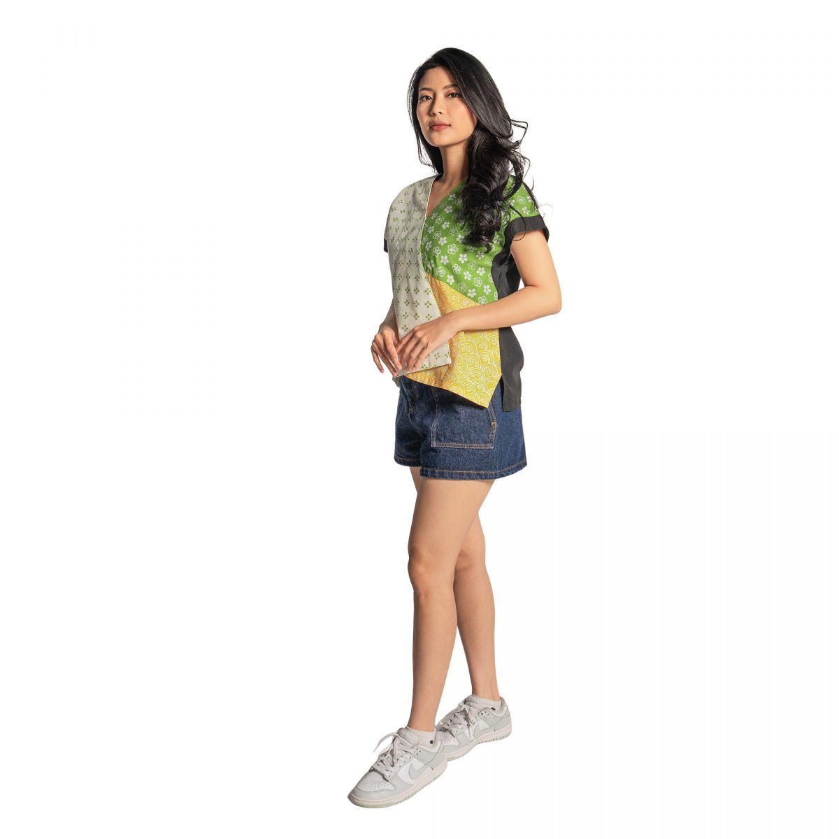 Rossie Blouse Cream Green - Image 3