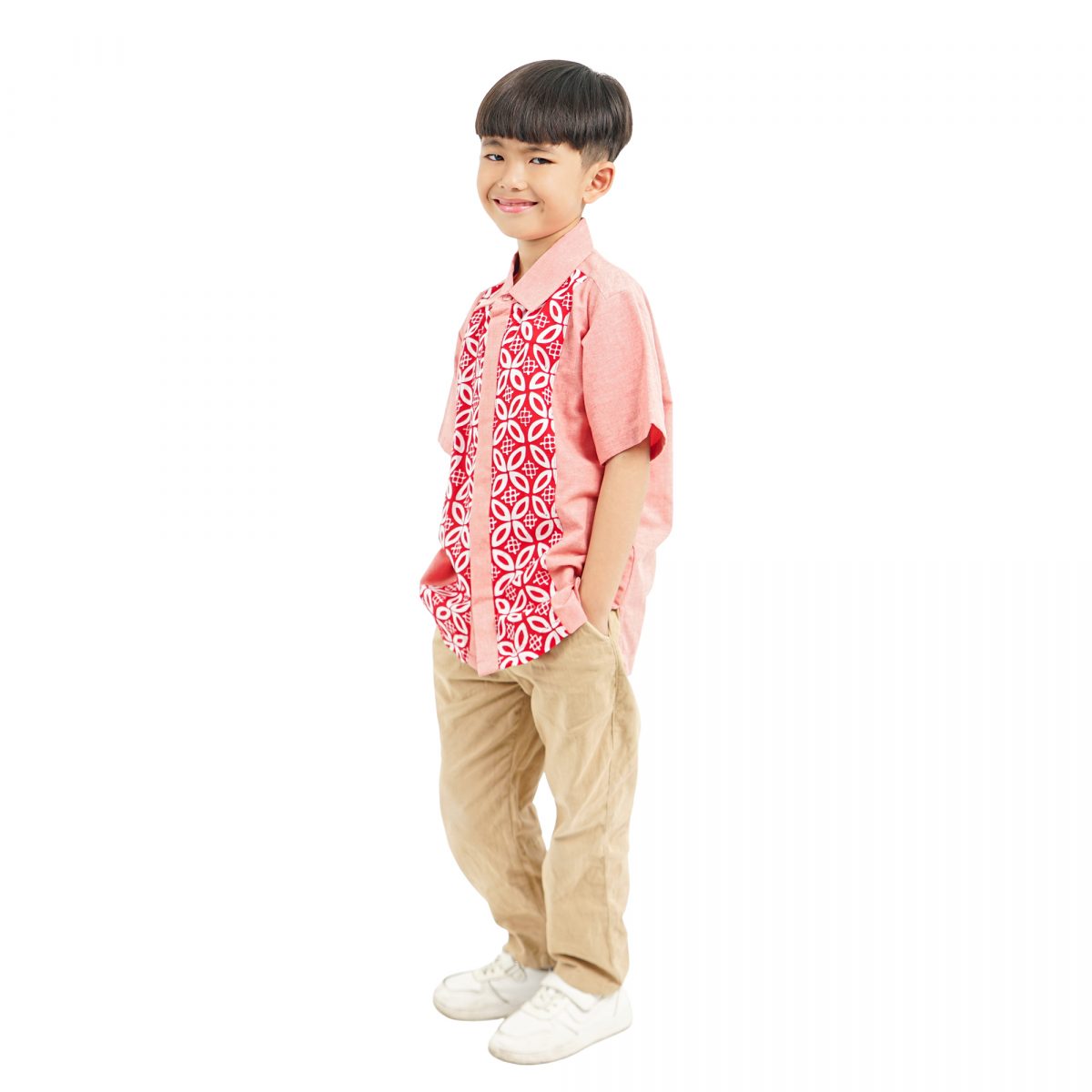 Leon Shirt Kids Red - Image 4