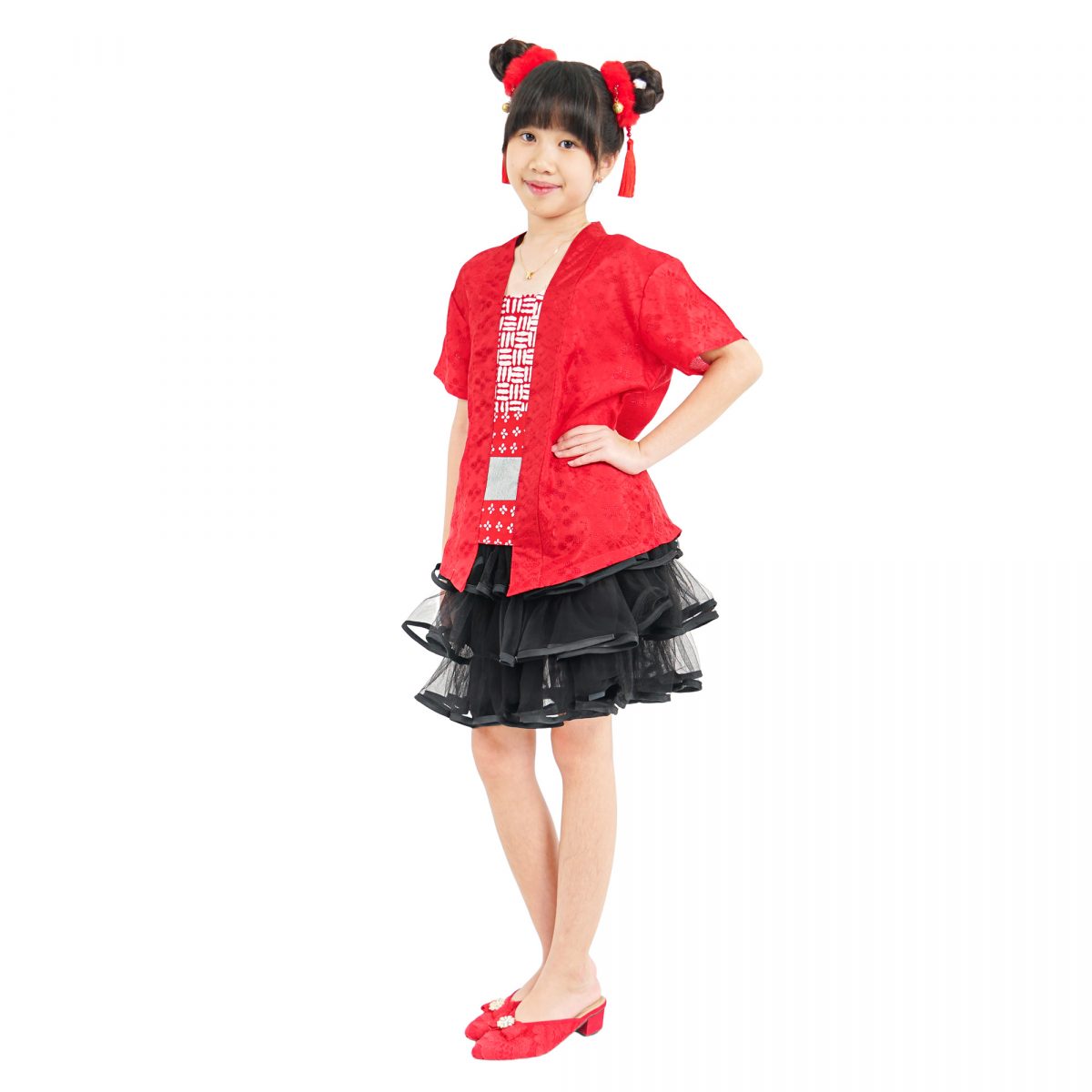 Cerita Blouse Kids Red - Image 3