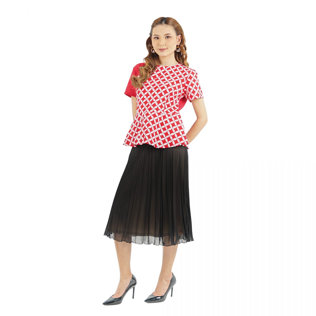 Lotus Blouse Red - Image 3