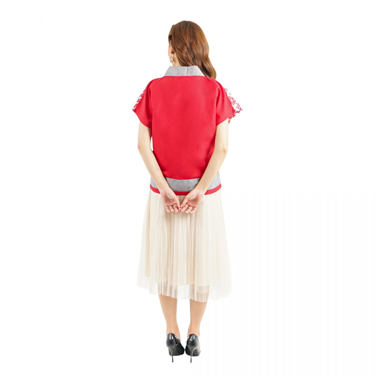 Inara Blouse Kawung Red - Image 5