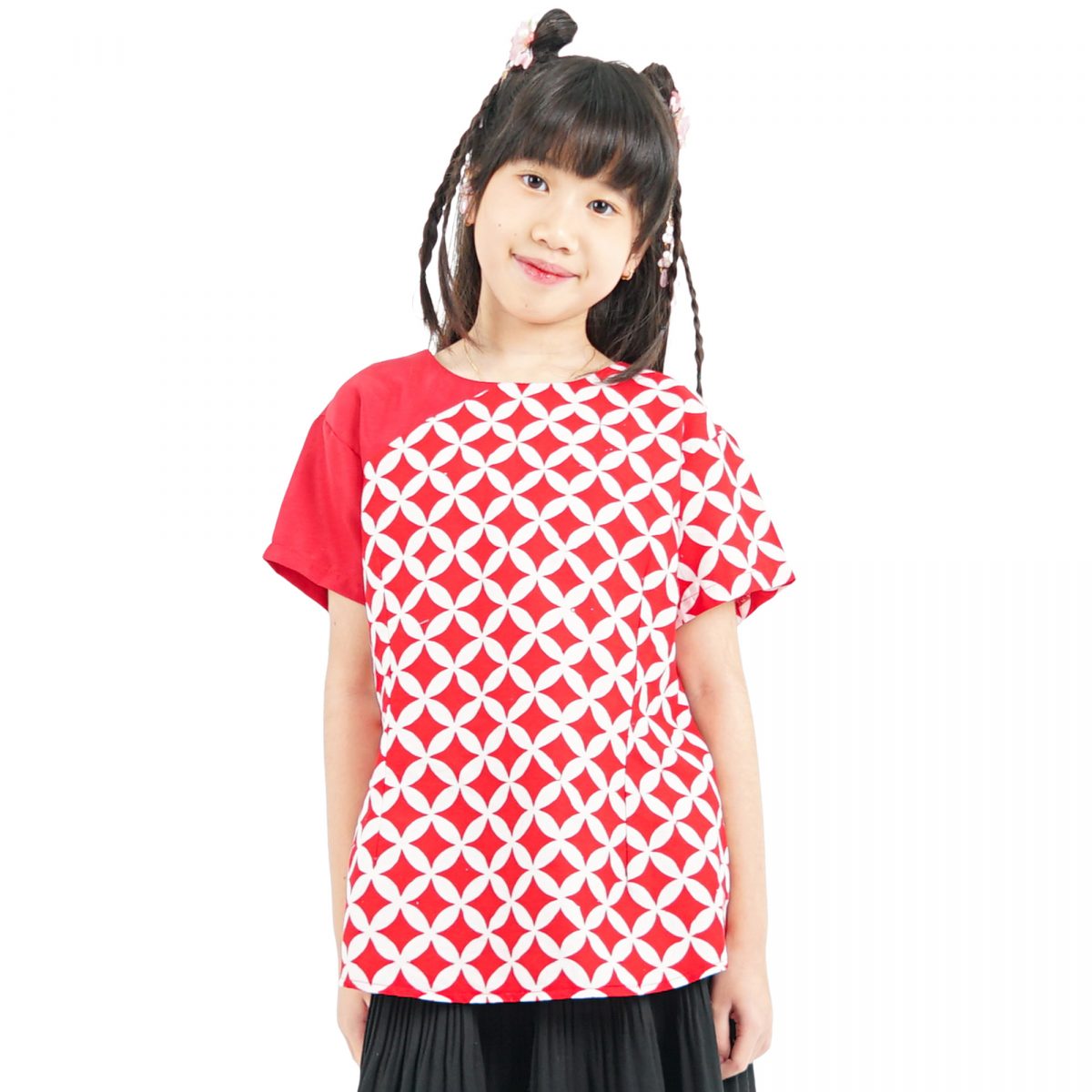 Lotus Blouse Kids Red