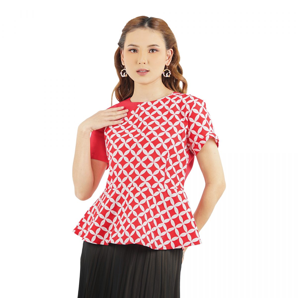 Lotus Blouse Red