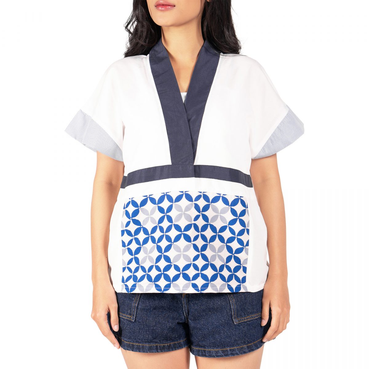 Akari Blouse Cream Blue - Image 2