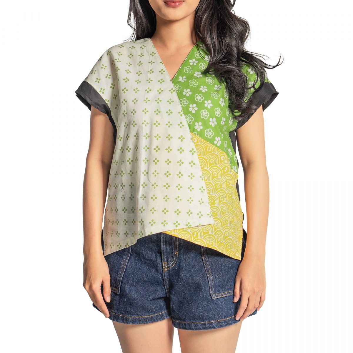 Rossie Blouse Cream Green - Image 2
