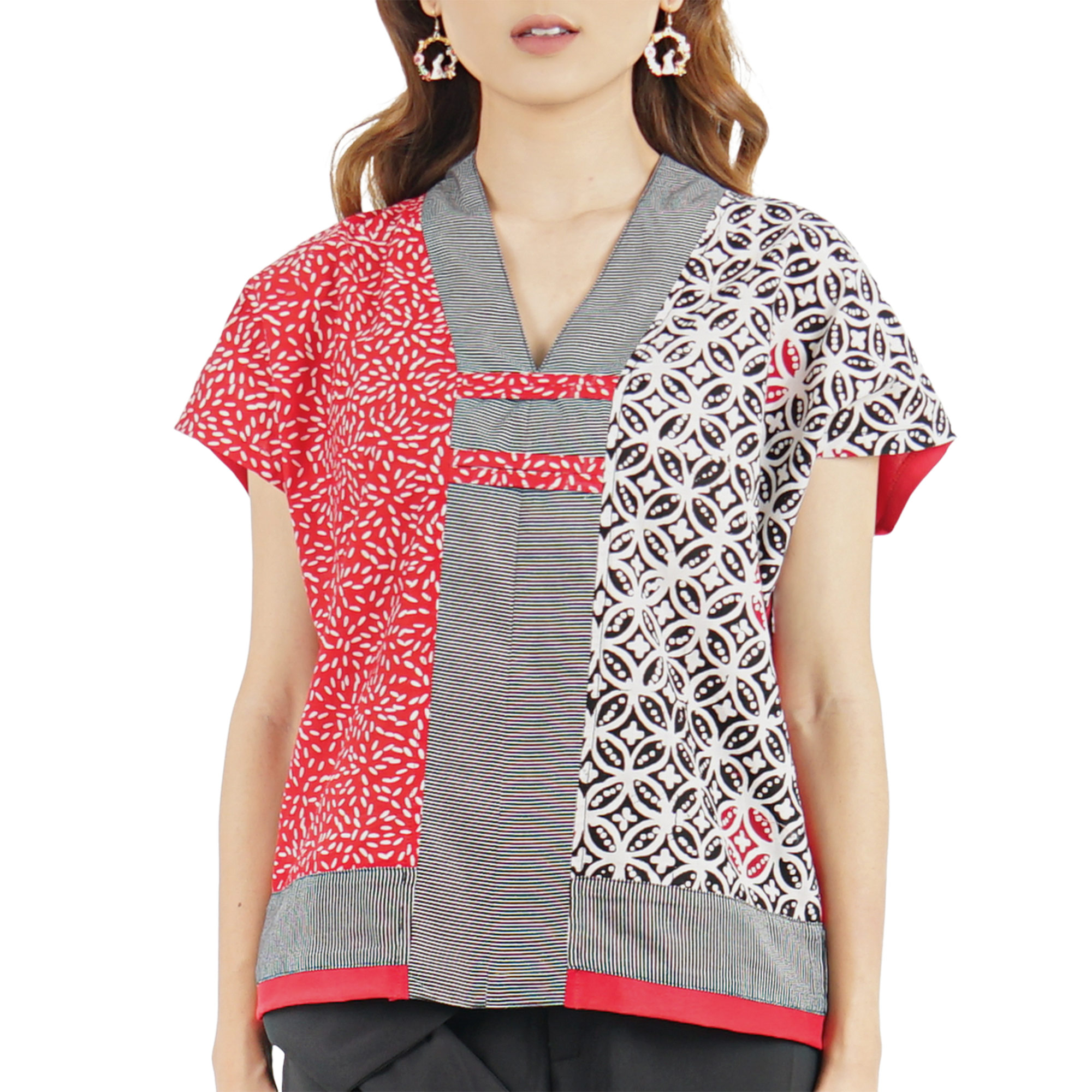 Inara Blouse Kawung Black - Image 2