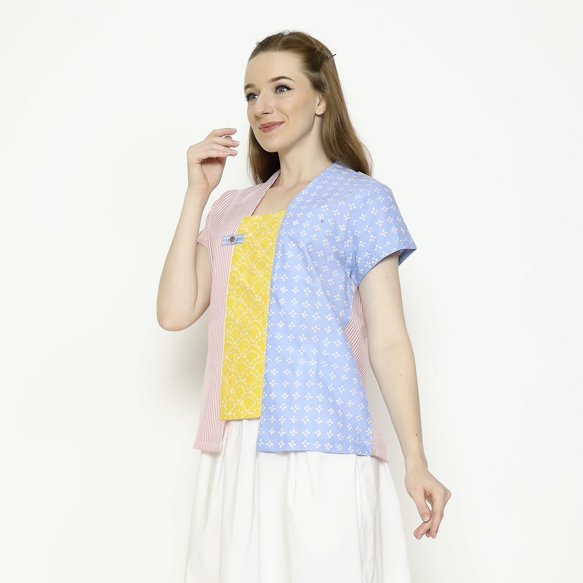 Carlina Blouse Blue - Image 3