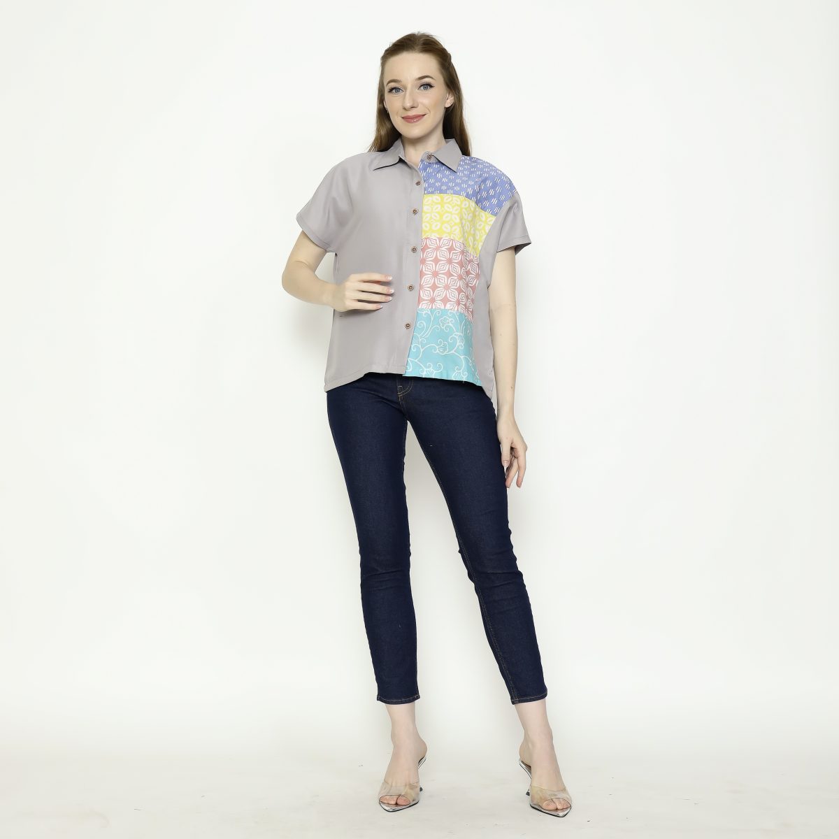Modest Shirt Taupe Grey - Image 8