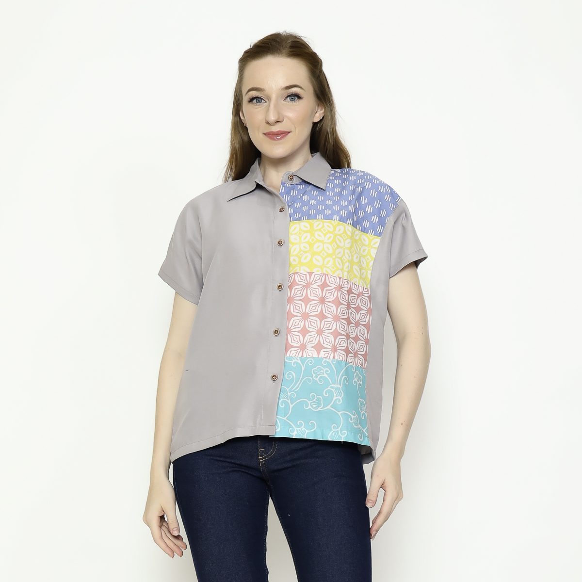 Modest Shirt Taupe Grey - Image 4
