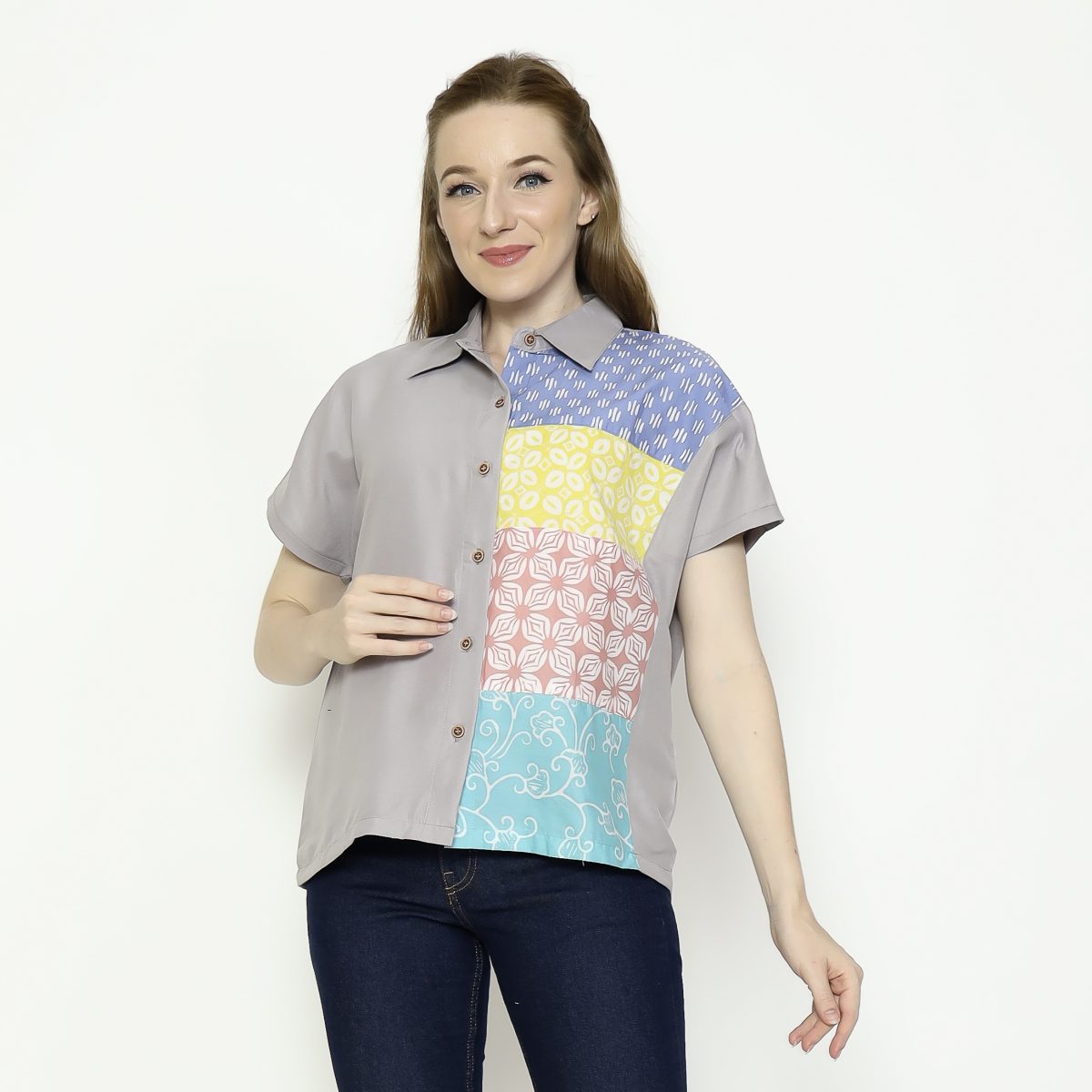 Modest Shirt Taupe Grey