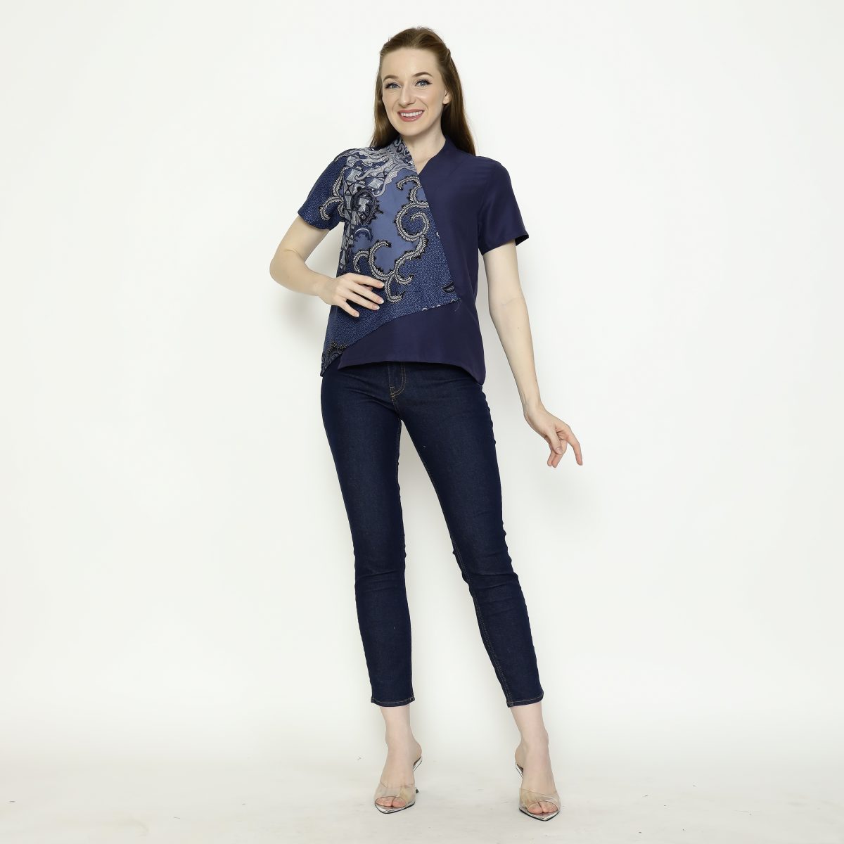 Leslie 2 Blouse Navy - Image 9