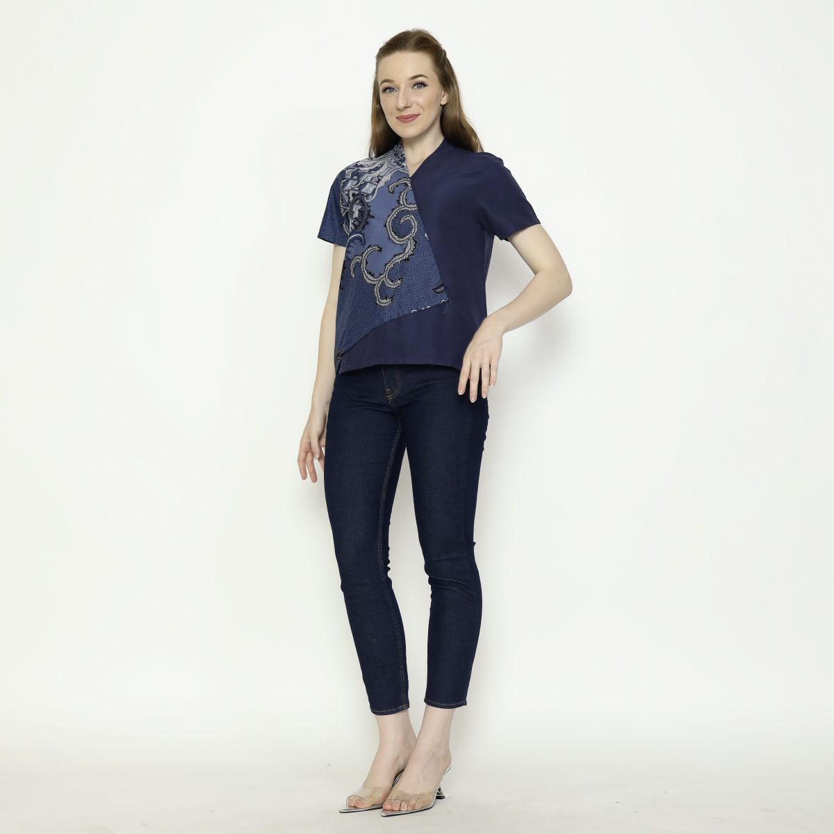 Leslie 2 Blouse Navy - Image 7
