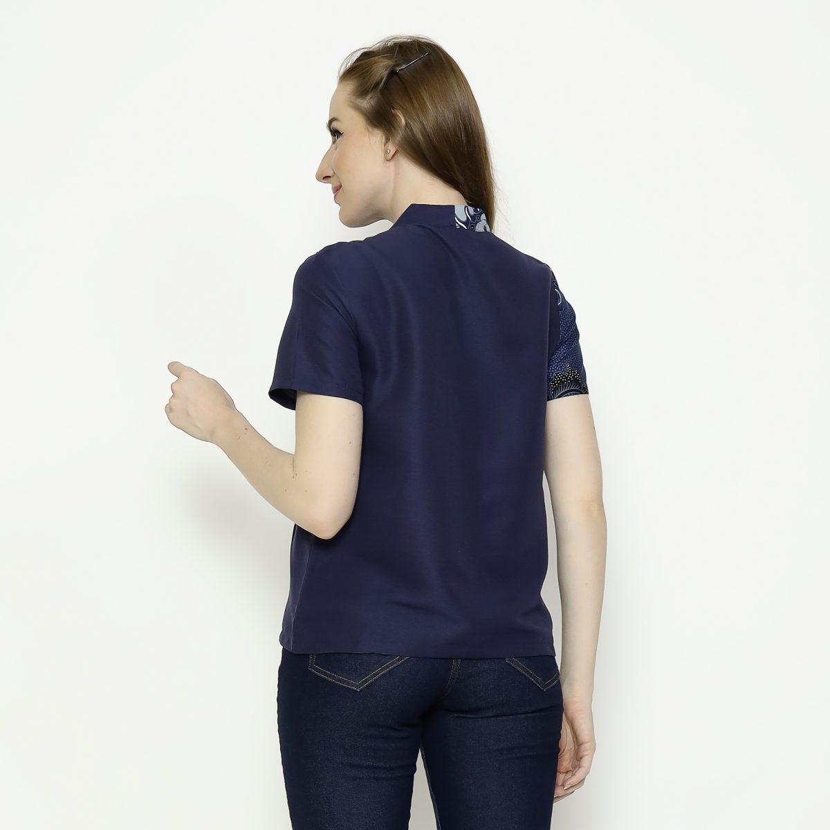 Leslie 2 Blouse Navy - Image 6