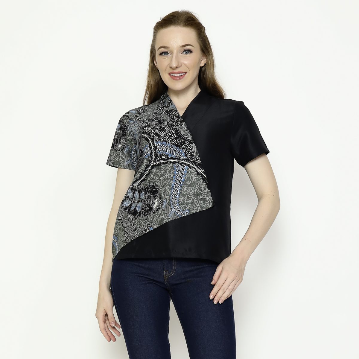 Leslie 2 Blouse Black Green