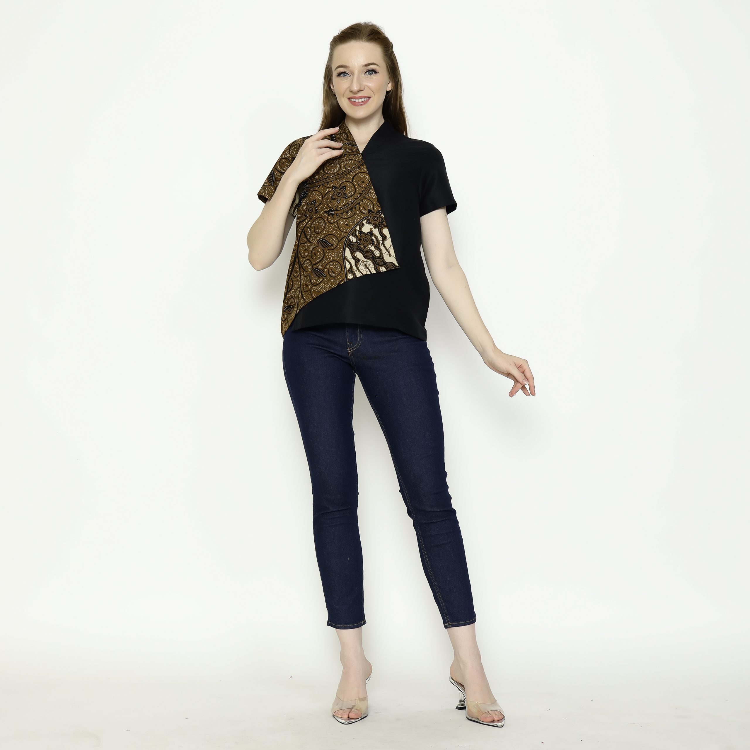 Leslie 2 Blouse Brown Black - Image 9