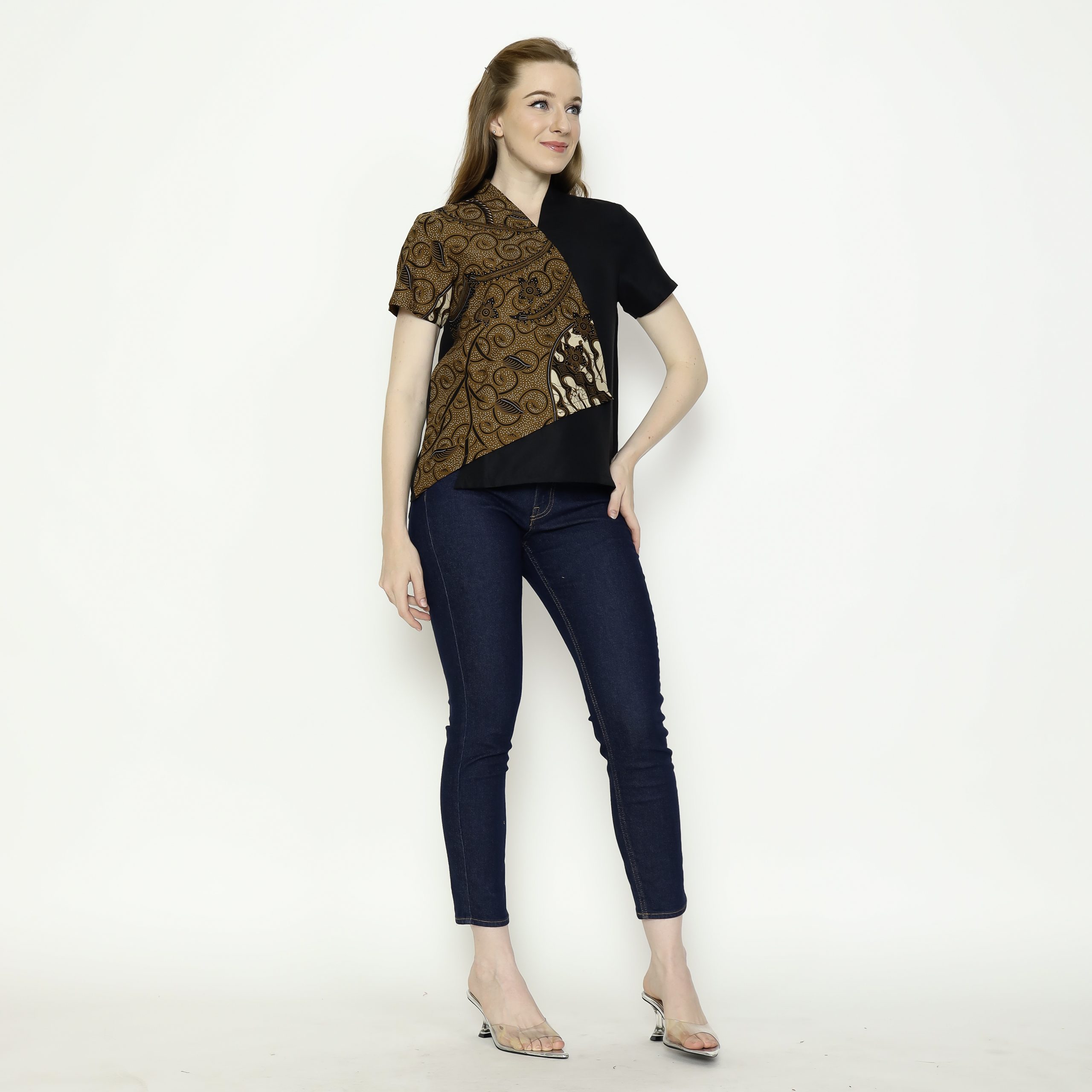Leslie 2 Blouse Brown Black - Image 5