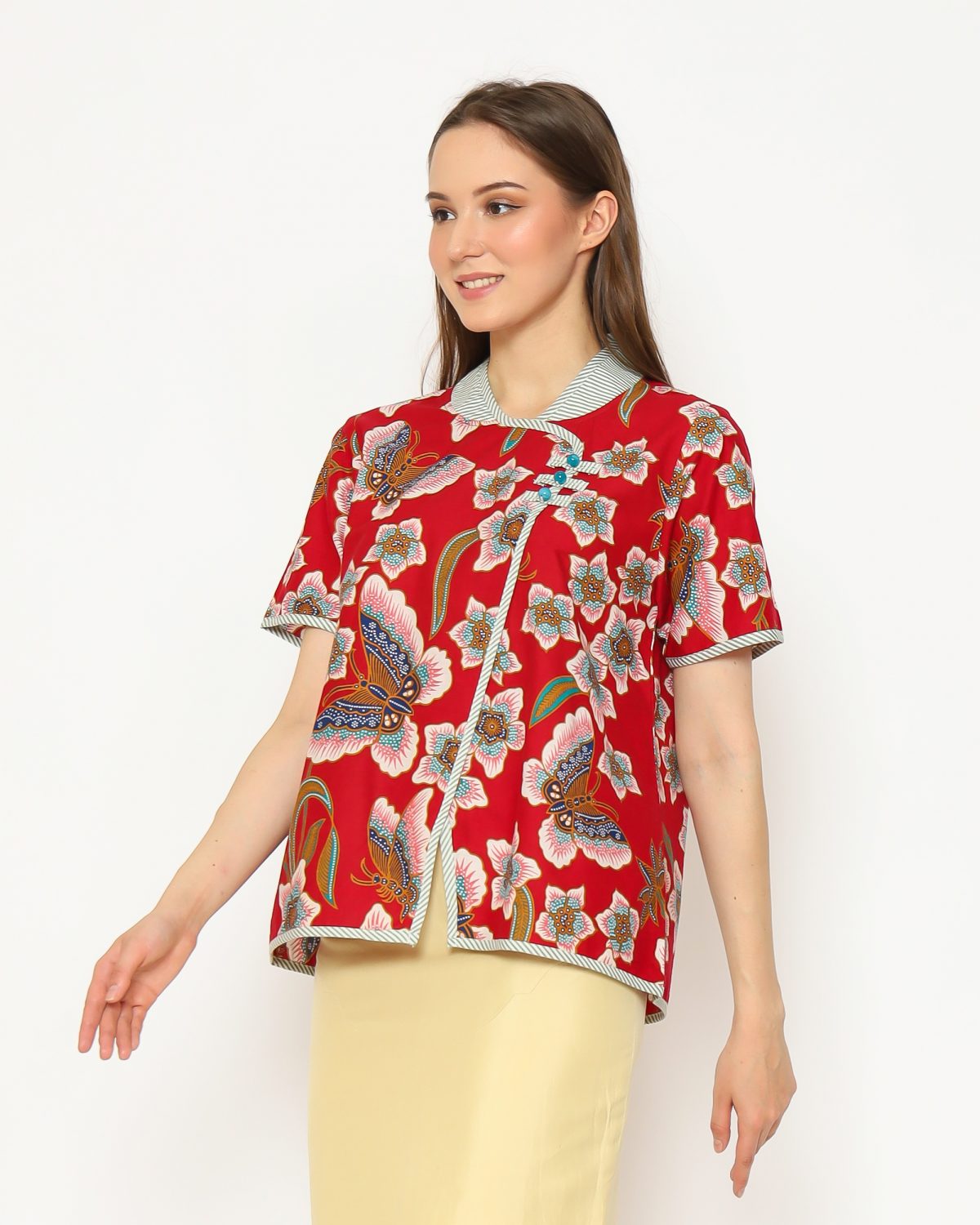 Butterfly Blouse Red - Image 3