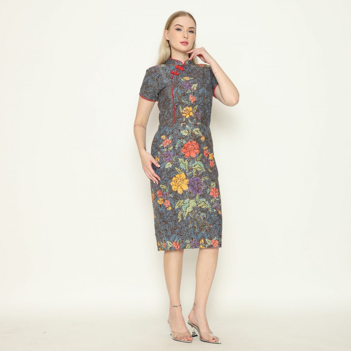 Dynasty Dress Multi Brown - Image 3