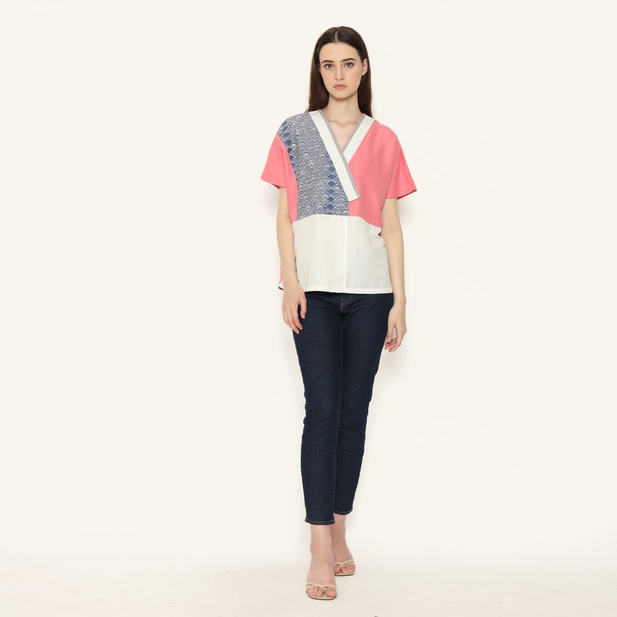 Renita Blouse Blue Pink - Image 7
