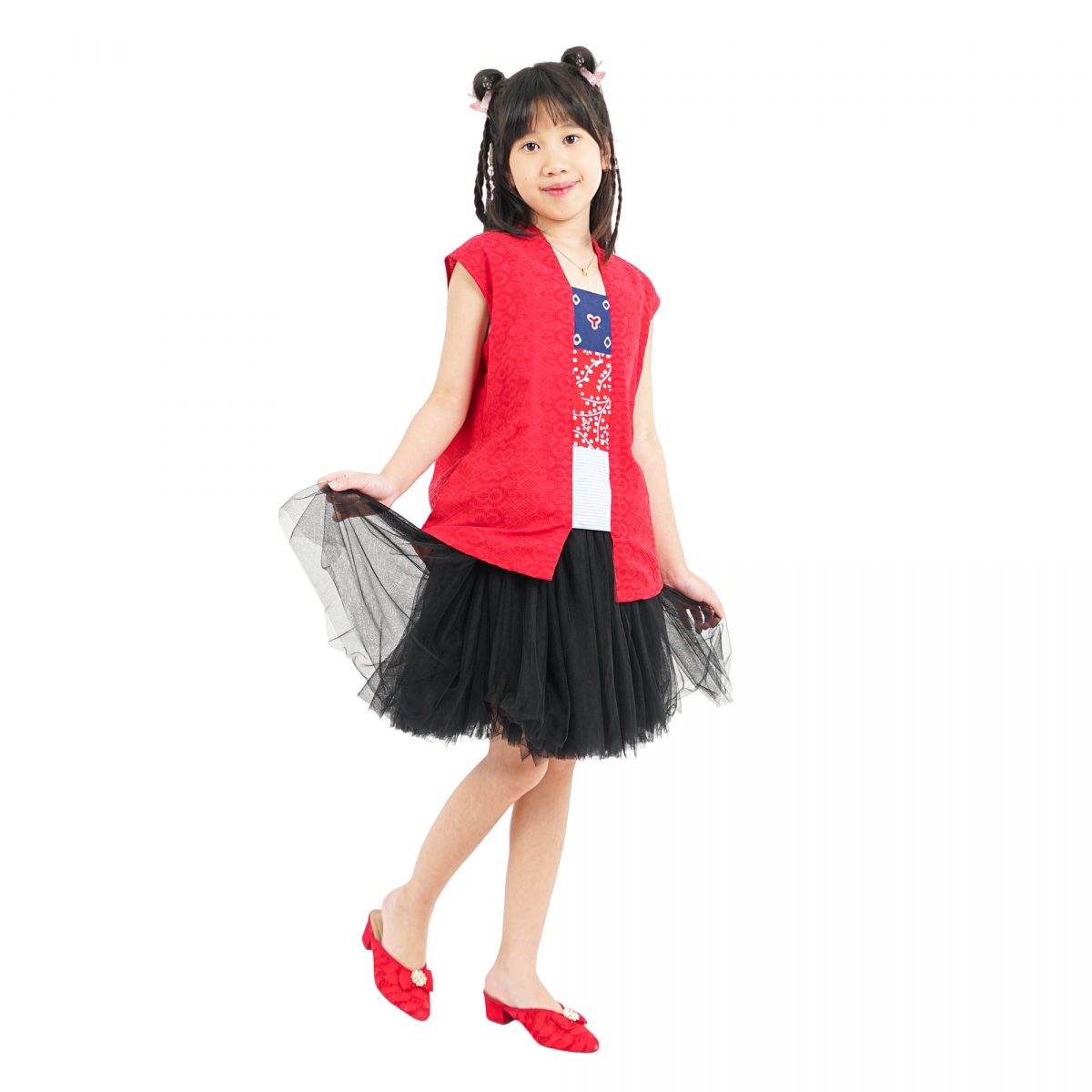 Amara Blouse Kids Red - Image 3