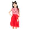 Isabella Dress Kids Kawung Red