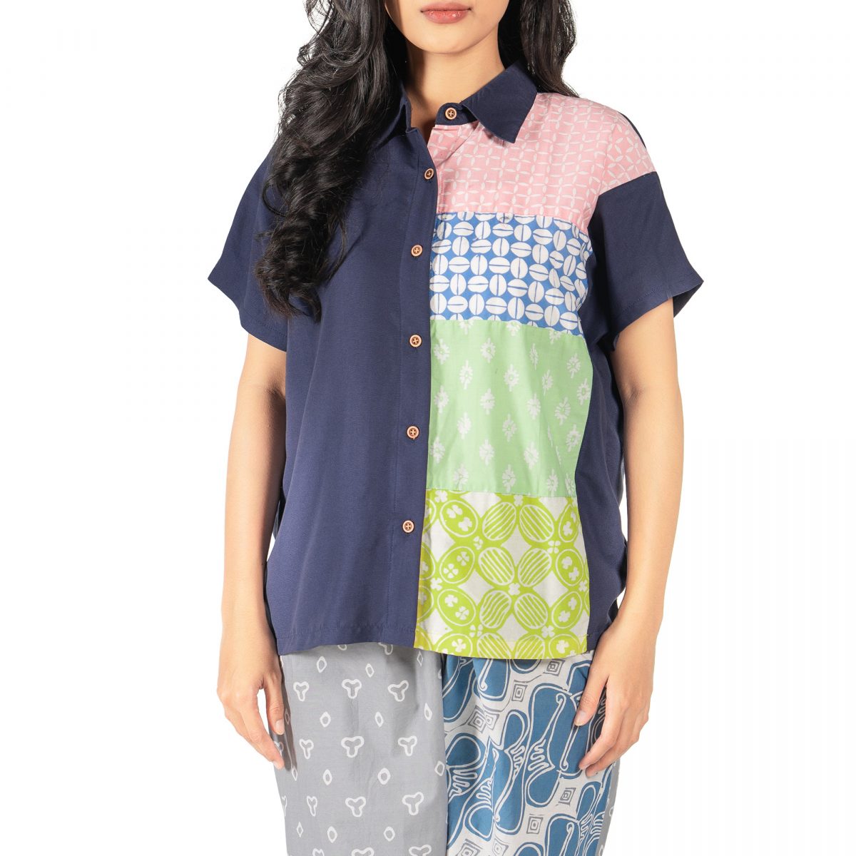 Modest Shirt Navy - Image 4