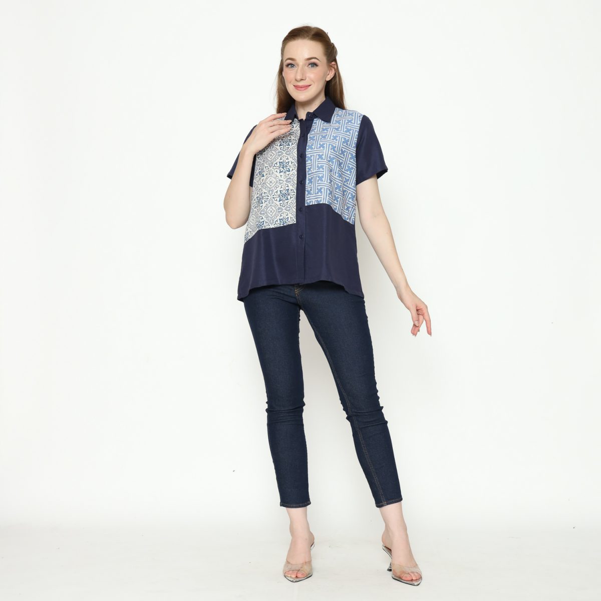 Janice Shirt Navy - Image 9