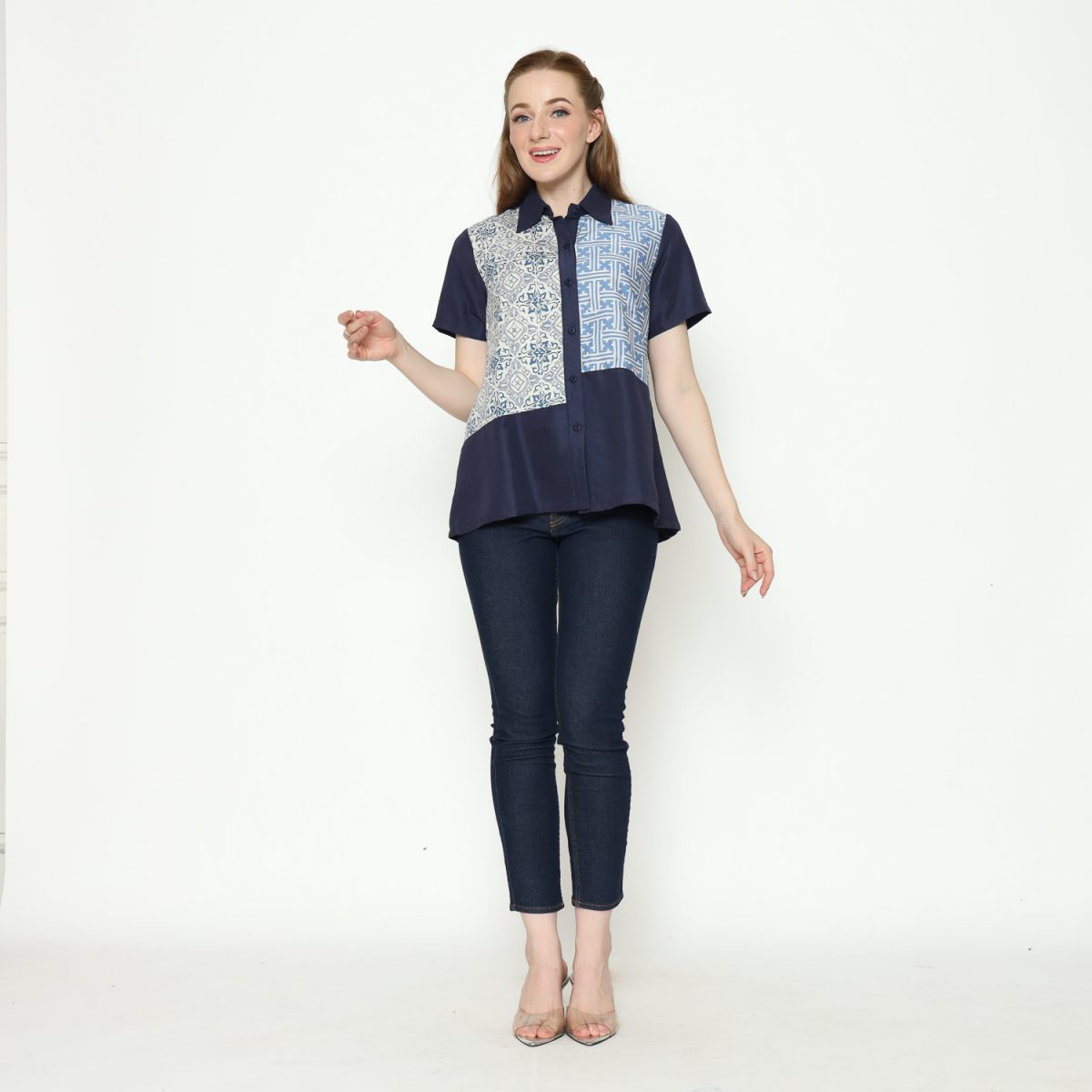 Janice Shirt Navy - Image 7