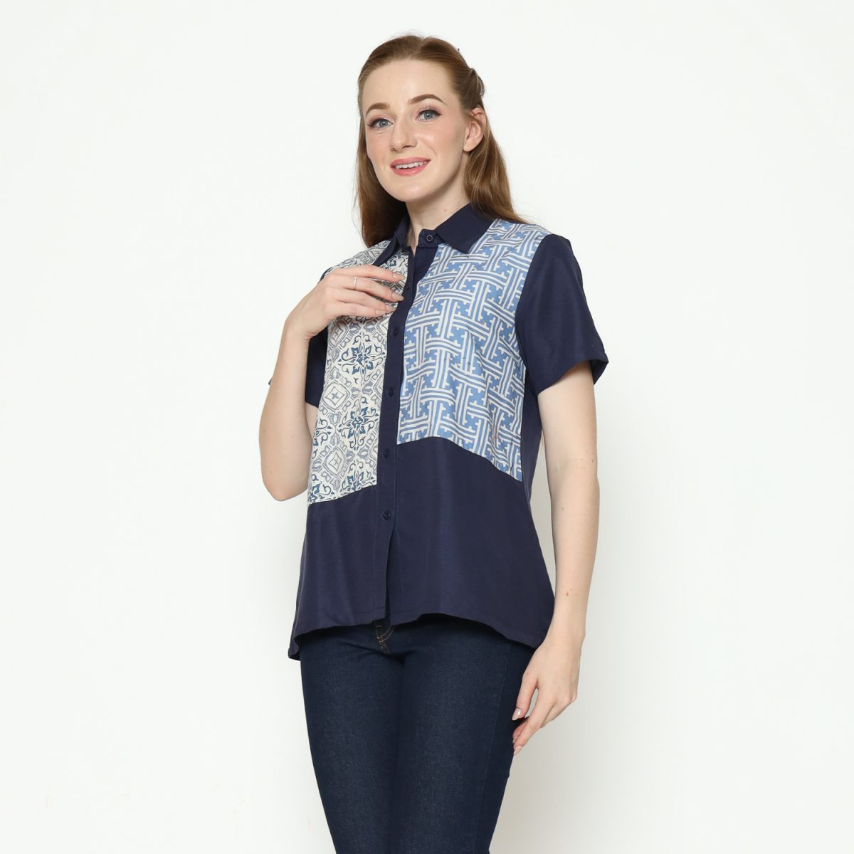 Janice Shirt Navy - Image 4