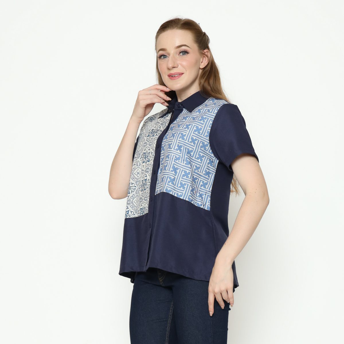 Janice Shirt Navy - Image 3