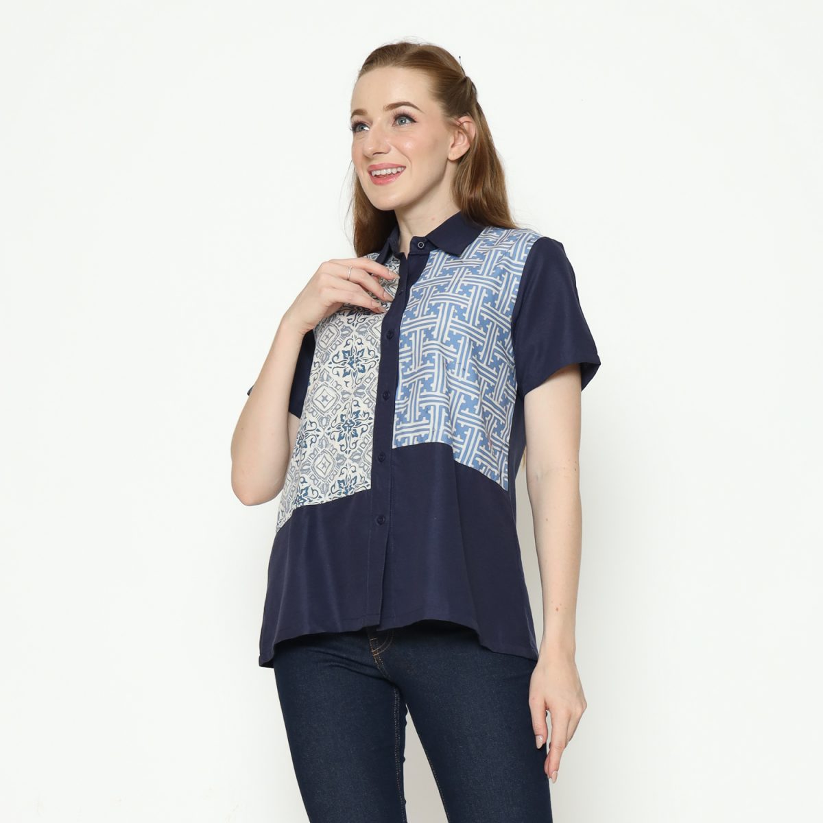 Janice Shirt Navy - Image 5