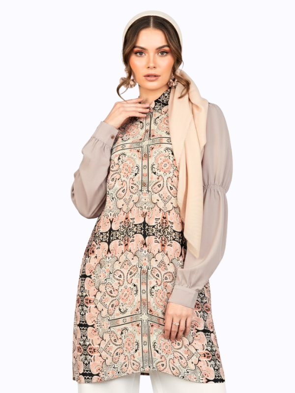 Kayana Tunic Pink Grey