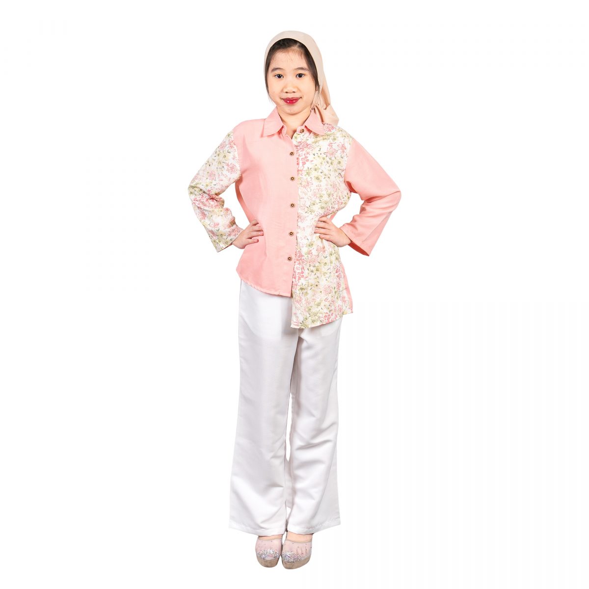 Lilian Shirt Kids Pink Cream - Image 6