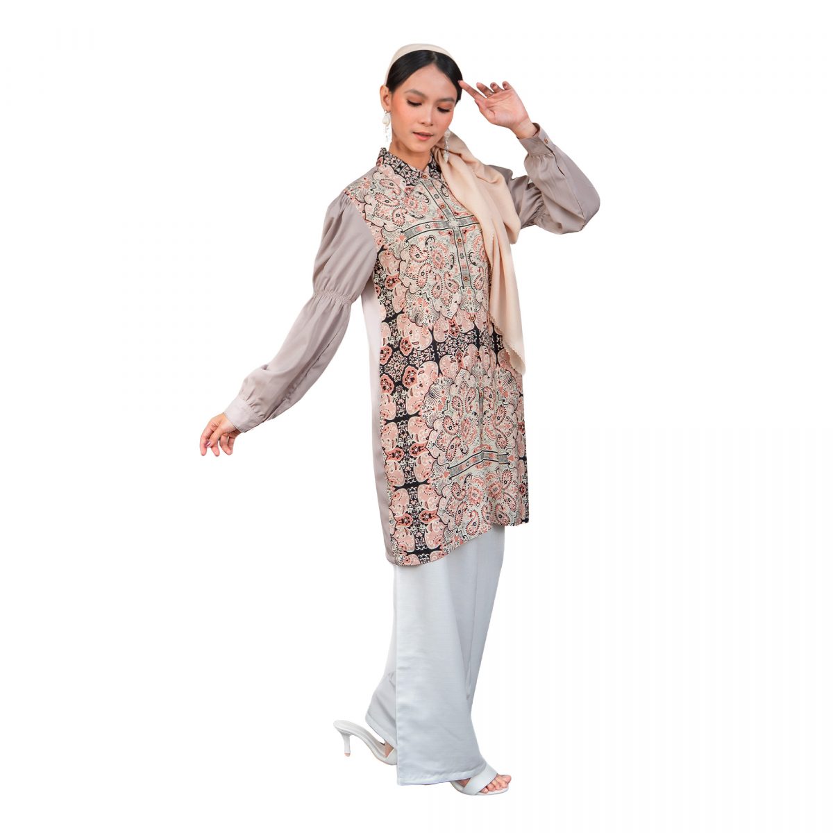 Kayana Tunic Pink Grey - Image 4