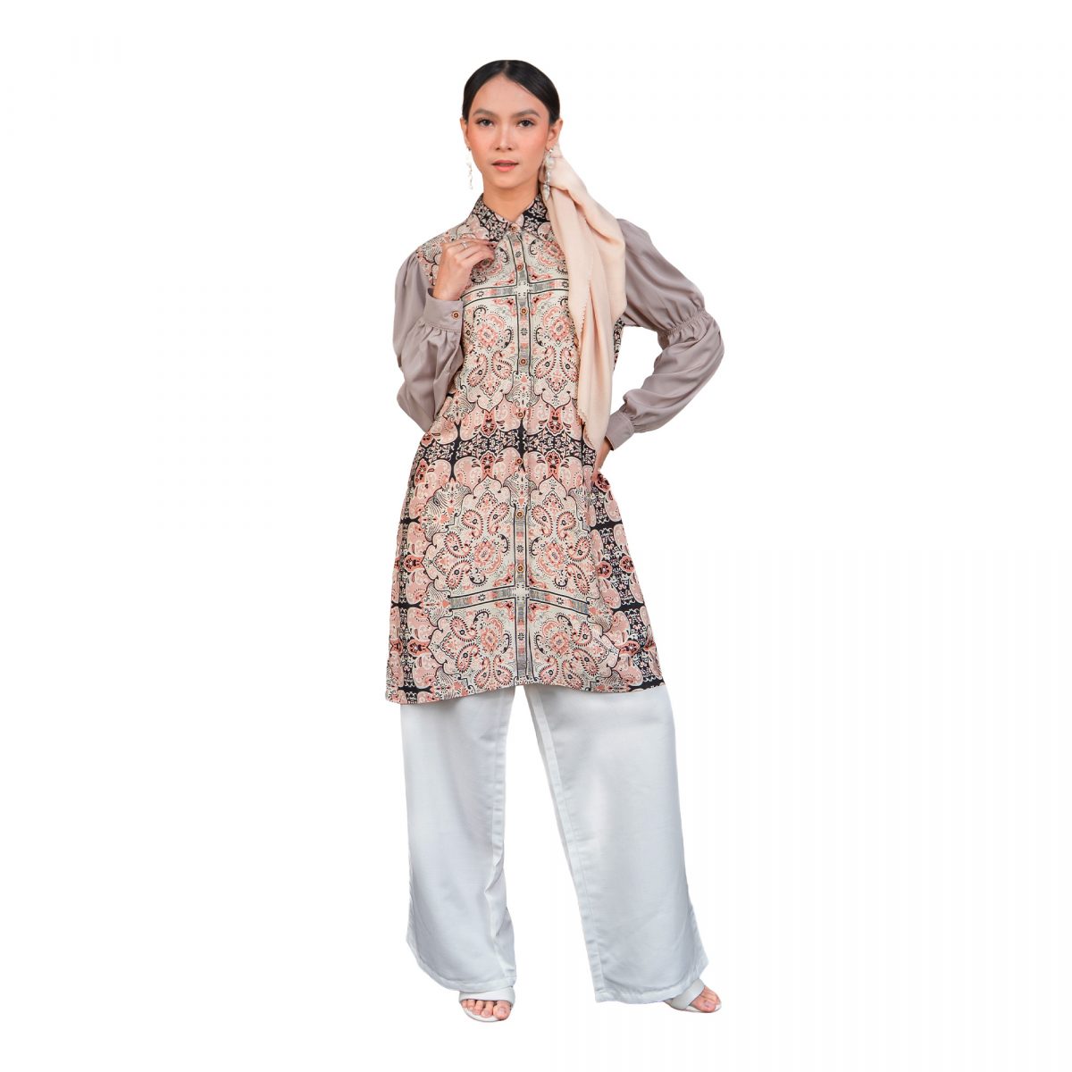 Kayana Tunic Pink Grey - Image 6