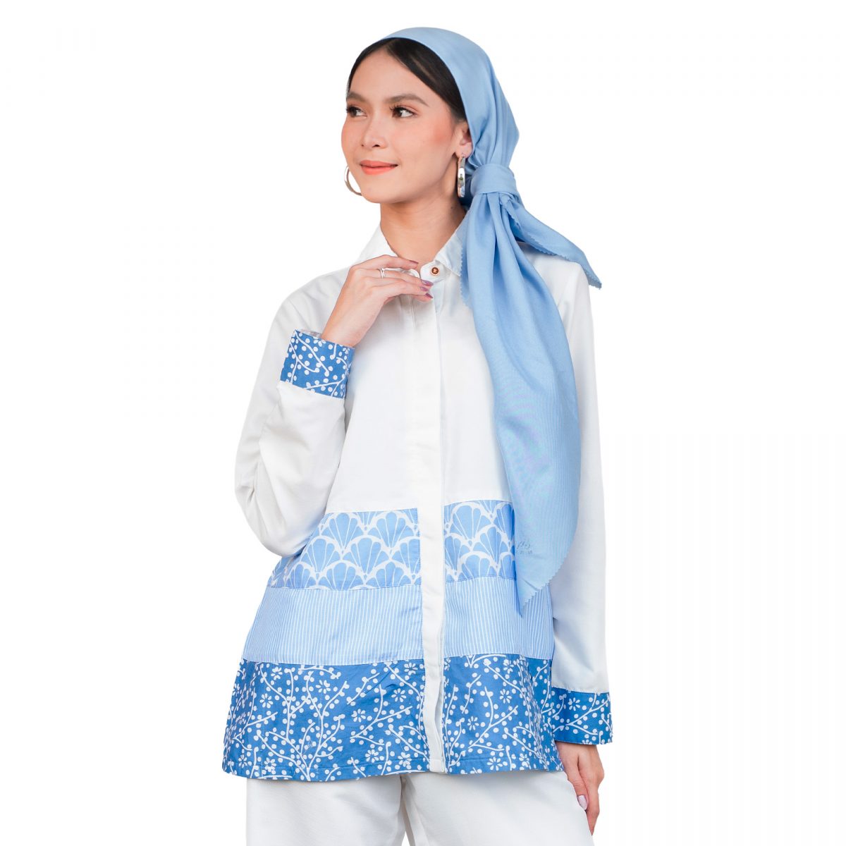 Kinari Shirt White Blue