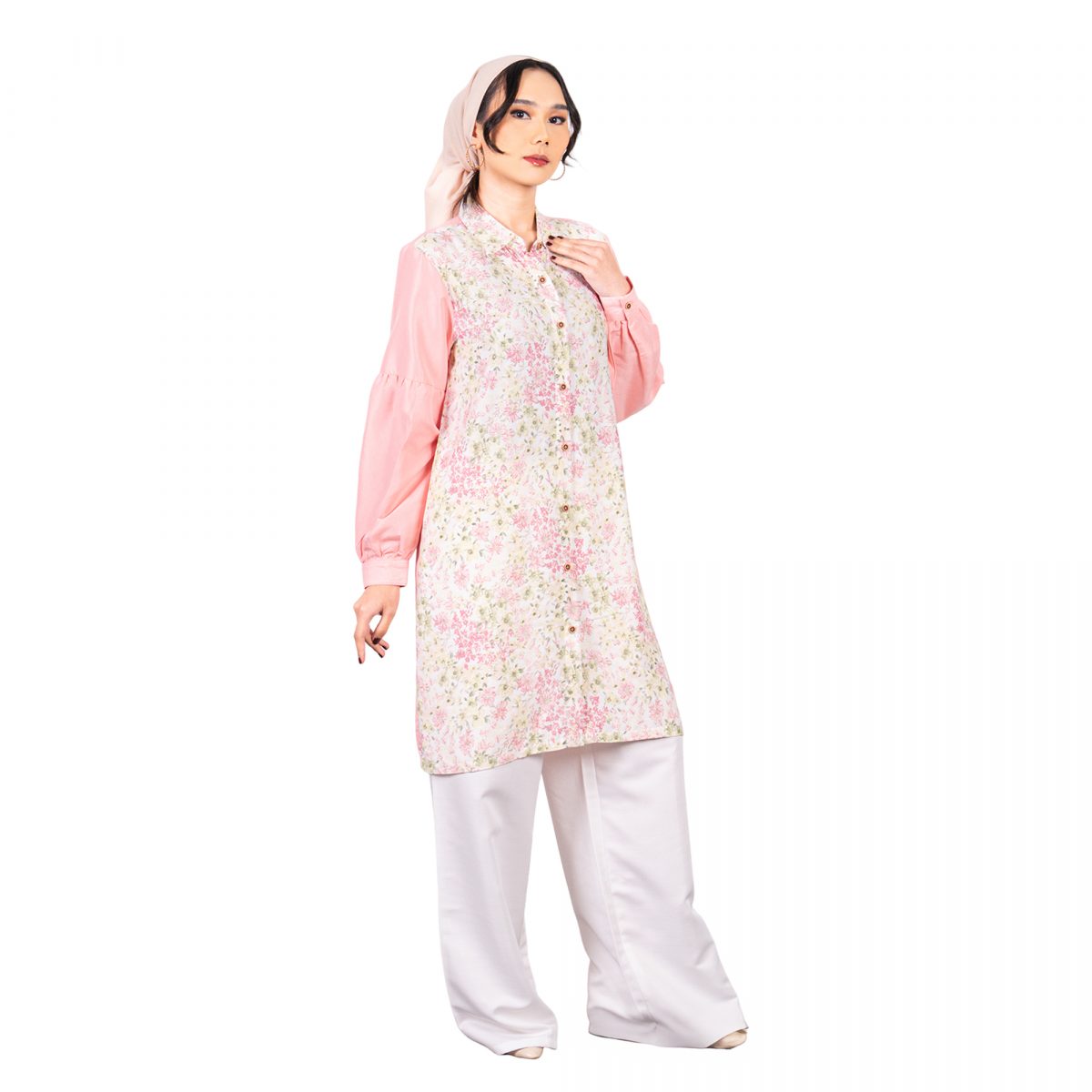 Aliyah Tunic Pink Cream - Image 3